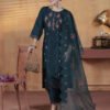 Ivory Heirloom Embroidered Chanderi Kurta & Scalloped Dupatta Set