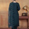 Ivory Heirloom Embroidered Chanderi Kurta & Scalloped Dupatta Set