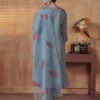 27cf7d3c-1b05-40ca-8063-ca9b73b1ac67 Midnight Blue Floral Printed Silk Kurta & Pant Set