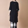 Classic Black Solid Kurti & Checkered Pant Co-ord Set