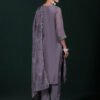 84803f66-b79a-4bd8-81bb-bc8e27572805 Exquisite Smokey Lavender Embroidered Kurta Set with Scalloped Dupatta