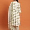 9ae2d6a8-a7c3-4d47-b7af-e55b552b3a7c Olive Floral Print Anarkali-Style Kurta & Zig-Zag Palazzo Set