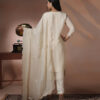 Ethereal Ivory Floral Cutwork Kurta Set with Scalloped Dupatta