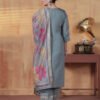 Slate Grey Elegant Zari Embroidered Silk Kurta Set