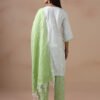 Fresh Mint Striped Cotton-Silk Kurta & Pant Set